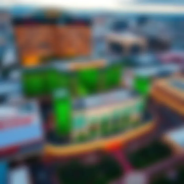 MGM Grand Las Vegas: Iconic Green Facade Aerial view of MGM Grand Las Vegas showcasing its iconic green facade