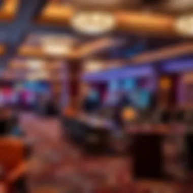 Stylish lounge area within a casino