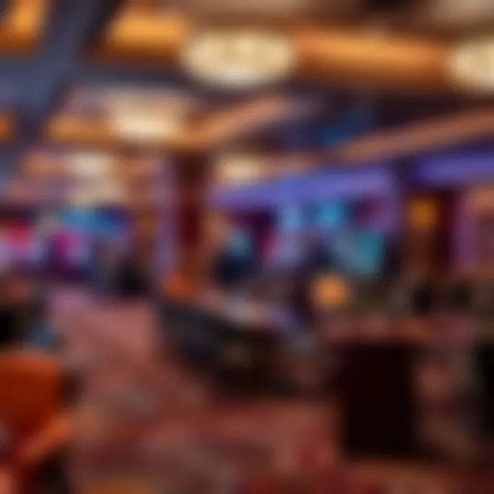 Stylish lounge area within a casino