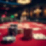 A serene poker table setup with chips and cards