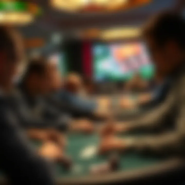 An engaging poker tournament atmosphere with focused players
