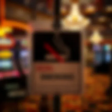 An informative sign highlighting the non-smoking policy in a casino