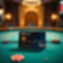Prepaid Visa card on a gaming table