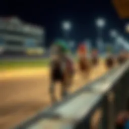 Exciting moment at the racetrack