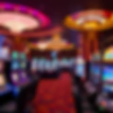 Luxurious Gaming Experience at Paris Hotel Casino Luxurious gaming area filled with slot machines and table games