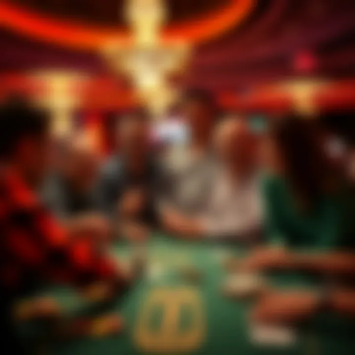 Group of players celebrating a win at the casino