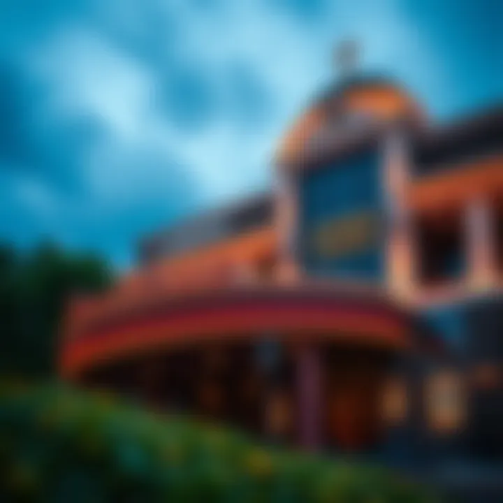 Architectural Beauty of Queens Casino Exterior view of Queens Casino highlighting its architectural design and surroundings