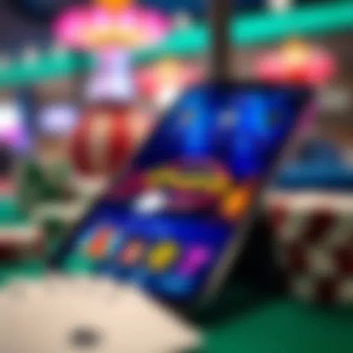 Showcasing the vibrant interface of a top iPhone casino app