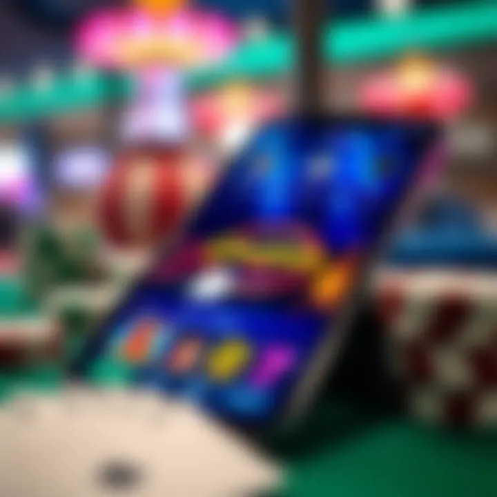 Showcasing the vibrant interface of a top iPhone casino app