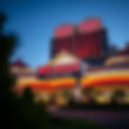 Exterior view of Red Rock Casino showcasing its architectural elegance
