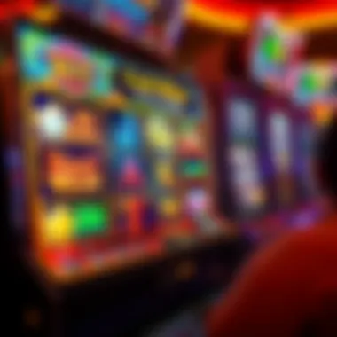 Engaging Slot Machine Interface Vibrant slot machine interface showcasing game options