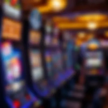 Diverse Features of Slot Machines An array of slot machines showcasing different features