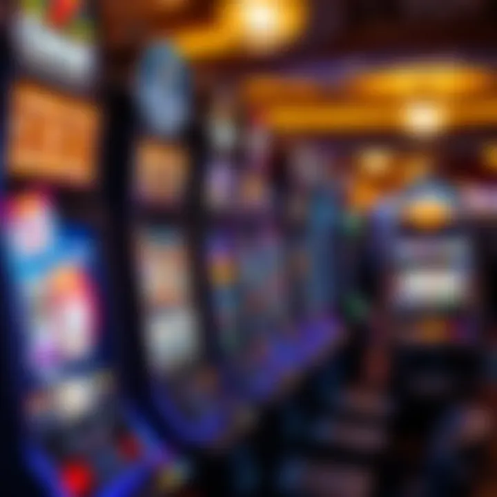 Diverse Features of Slot Machines An array of slot machines showcasing different features