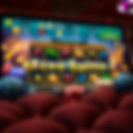 Exciting online casino interface showcasing free spins