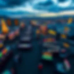 Aerial view of a bustling Colorado casino