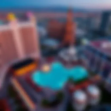 Aerial view of the stunning Cosmo Pool showcasing its unique design