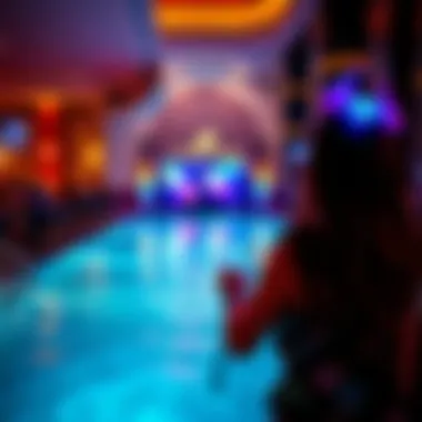 Live entertainment event at the Cosmo Pool, capturing the vibrant atmosphere