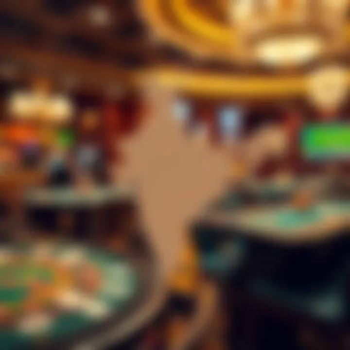 A map highlighting regions with legal casinos in India