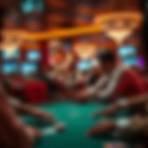 High-Stakes Drama in Televised Poker A captivating moment from a high-stakes poker tournament on television