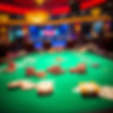 The Thrill of the Game An illustration of a vibrant poker table with chips and cards.