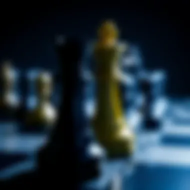 Symbolism of Strategy and Intellect A close-up of chess pieces symbolizing strategy and intellect