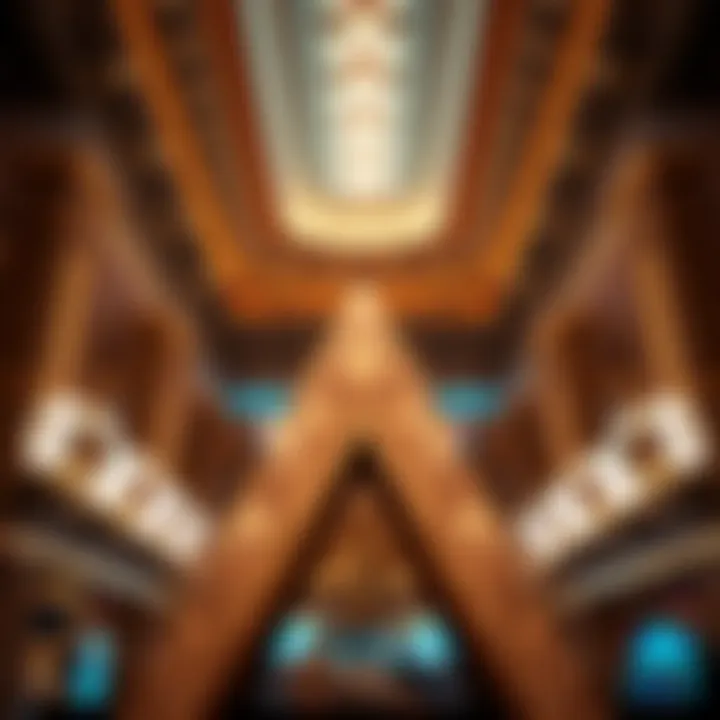 Architectural Details of the Pyramid Las Vegas Detailed shot of architectural elements within the Pyramid Las Vegas creating a unique ambiance