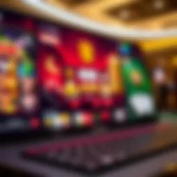 Virtual casino interface showcasing various games