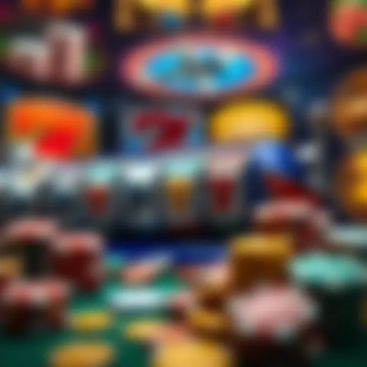 A graphic representation of various online slot types and themes