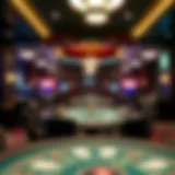 Interior view of the Seneca Poker Room showcasing the table layout and ambiance