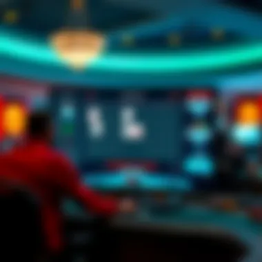 Visual representation of poker strategies on a digital screen