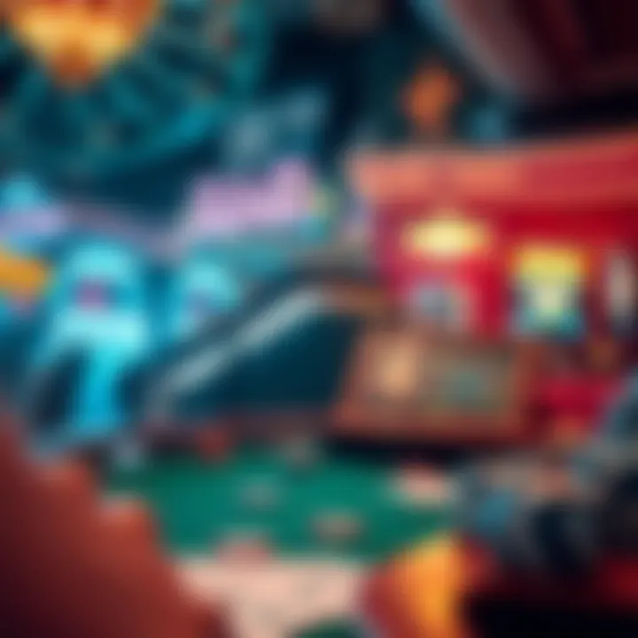 Psychological elements of gambling showcased through abstract art