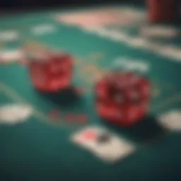 A vibrant online blackjack table with cards and chips