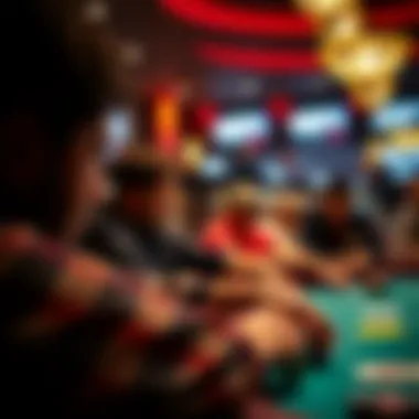 Intense Poker Game Broadcast Scene of an intense poker game broadcasted on WPT Channel