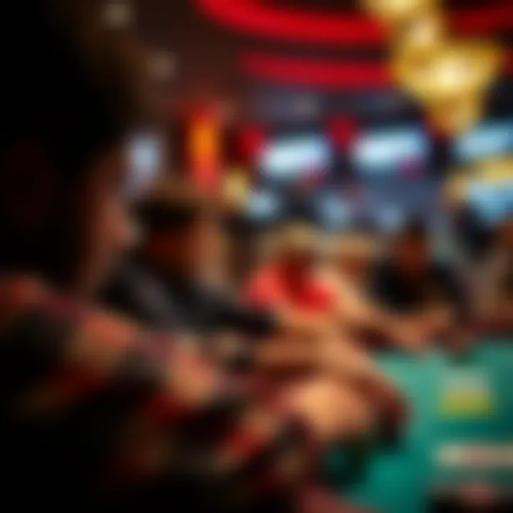 Intense Poker Game Broadcast Scene of an intense poker game broadcasted on WPT Channel