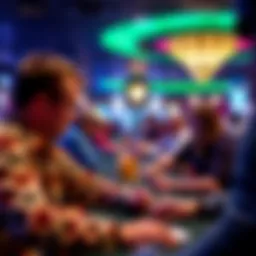 A vibrant scene of a poker tournament in New Jersey