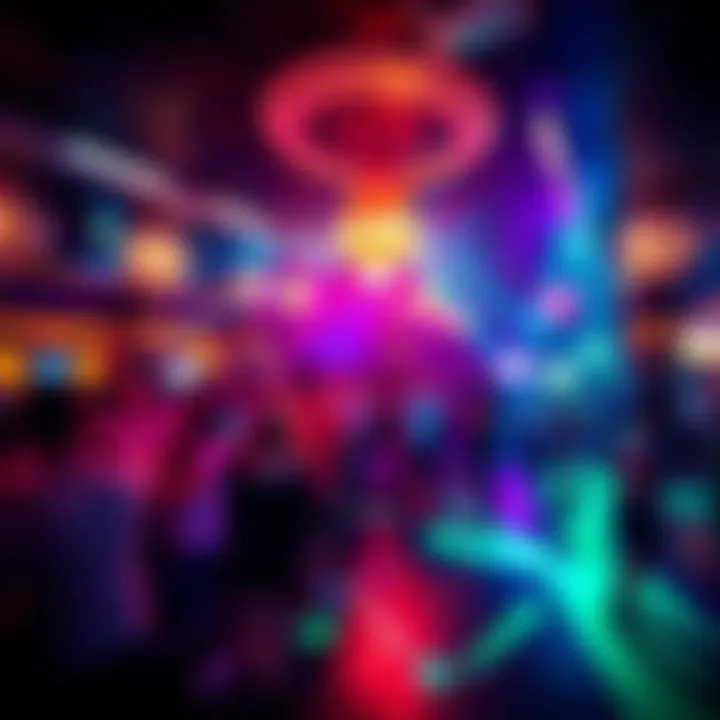 Energetic Dance Floor Atmosphere Vibrant dance floor at Treasures Nightclub filled with energy