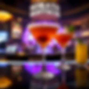 Exquisite Signature Cocktails Signature cocktails served at Treasures Nightclub