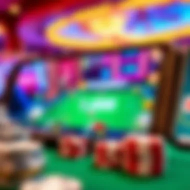 A vibrant illustration of exciting gameplay in action on a casino app