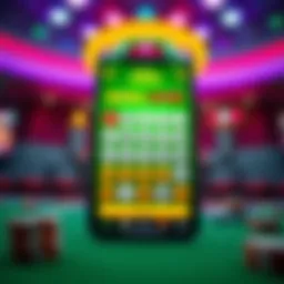 Visual representation of Hexa Keno app interface