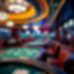 Overview of poker tables at Hollywood Casino
