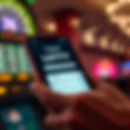 Digital lottery ticket on a smartphone screen