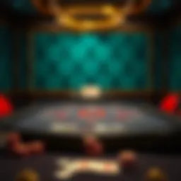 A sleek blackjack table setup for two players.