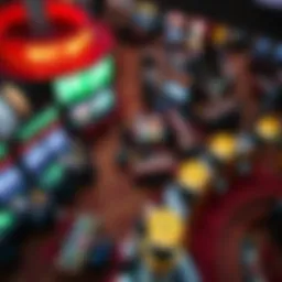 Aerial view of a bustling sports betting venue in New Jersey