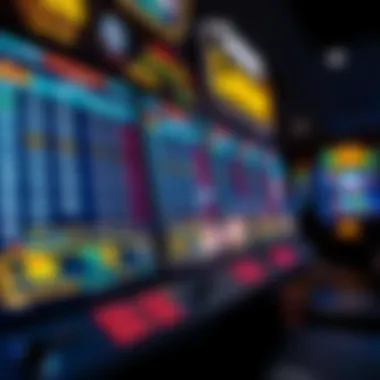 A high-tech sports betting terminal displaying odds and statistics