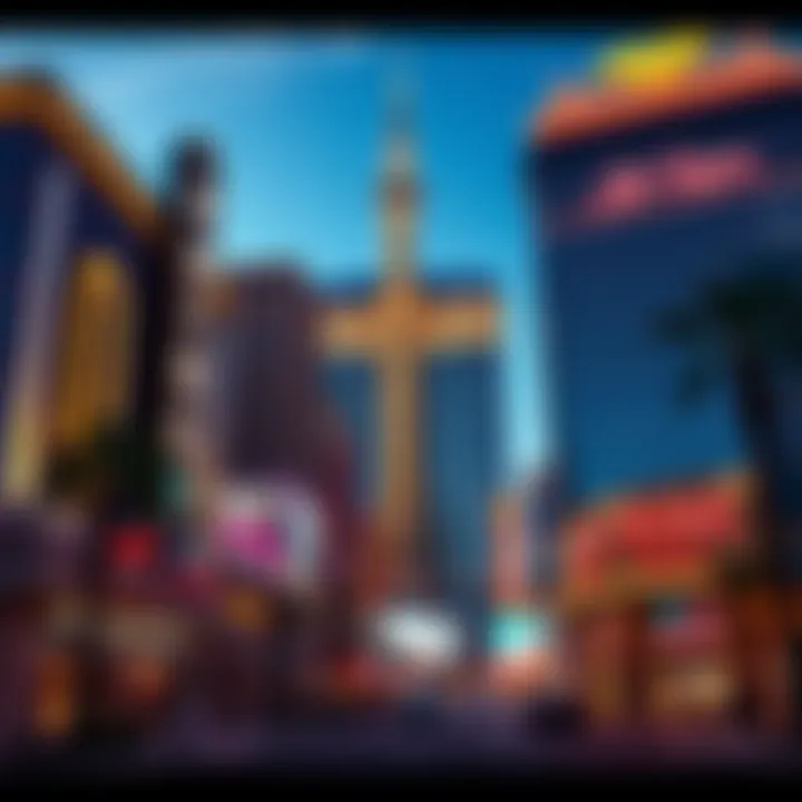 Architectural evolution of Las Vegas with contrasting building styles