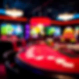 A vibrant live video blackjack table with a dealer presenting cards