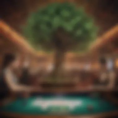 Immersive Gaming Experience of Lucky Tree Captivating graphic displaying the immersive experience of playing the Lucky Tree slot game