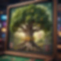 Visual representation of the Lucky Tree slot game interface showcasing vibrant symbols and gameplay