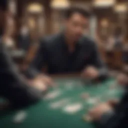 Professional poker dealer demonstrating card distribution techniques