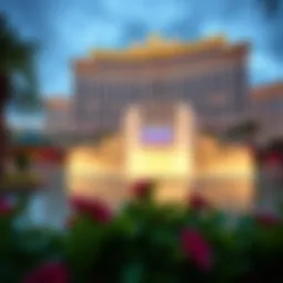 Luxurious view of the Bellagio fountains